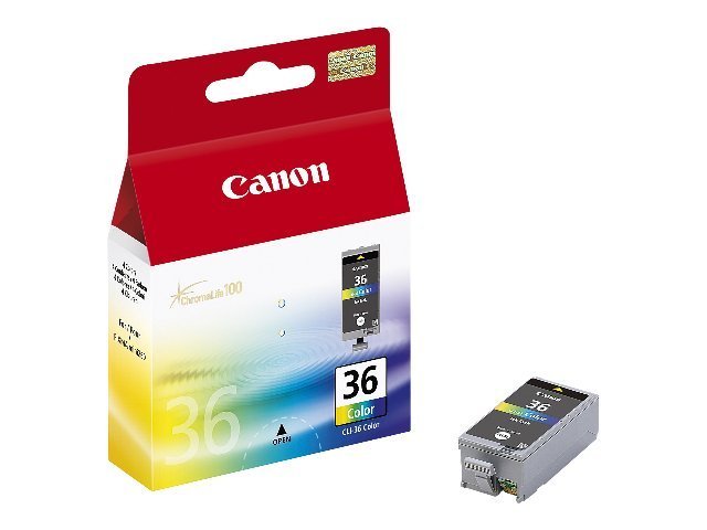 Касета с мастило CANON CLI-36 ink cartridge tri-colour standard capacity 12ml 249 pages 1-packна ниска цена с бърза доставка - BestPC.BG