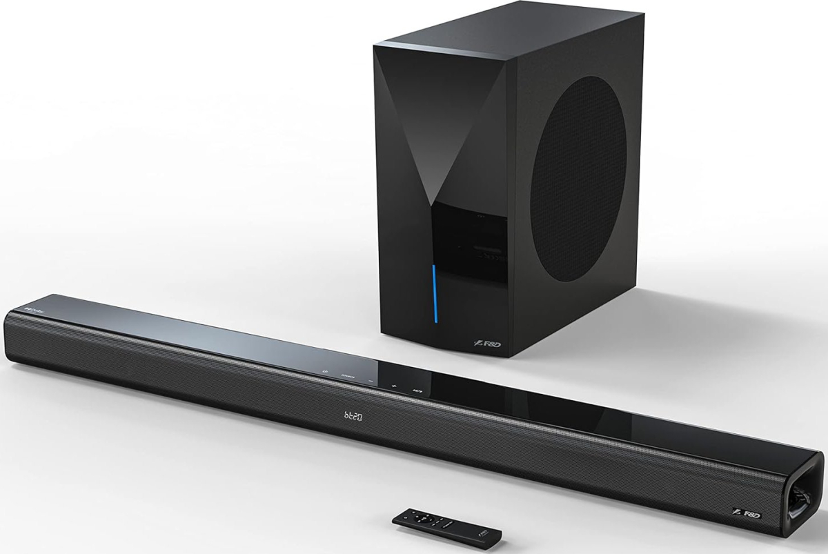 Озвучителна система F&D HT-388D, 120 W, 2.1, Bluetooth 5.0, HDMI, LED дисплей, S/PDIF, Черенна ниска цена с бърза доставка - BestPC.BG