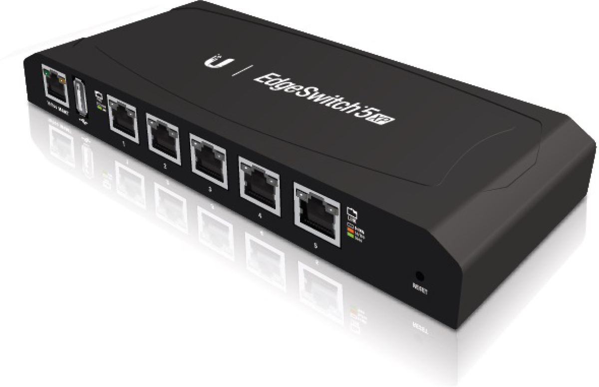 Комутатор/Суич Комутатор Ubiquiti EdgeSwitch 5-port ES-5XPна ниска цена с бърза доставка - BestPC.BG