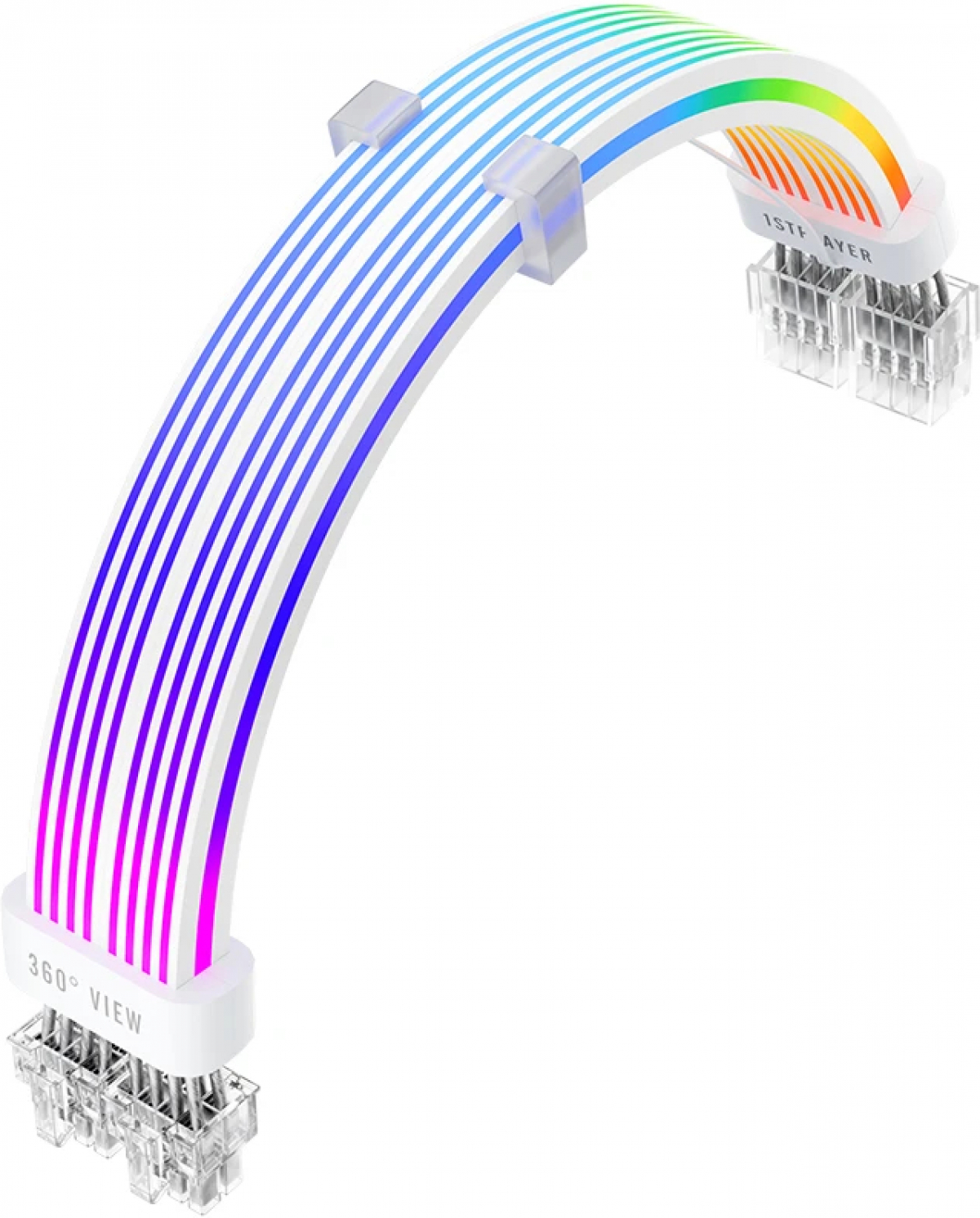 Други Удължителен кабел Extension Modding Cable PCIe 6+2PIN Addressable RGB Whiteна ниска цена с бърза доставка - BestPC.BG