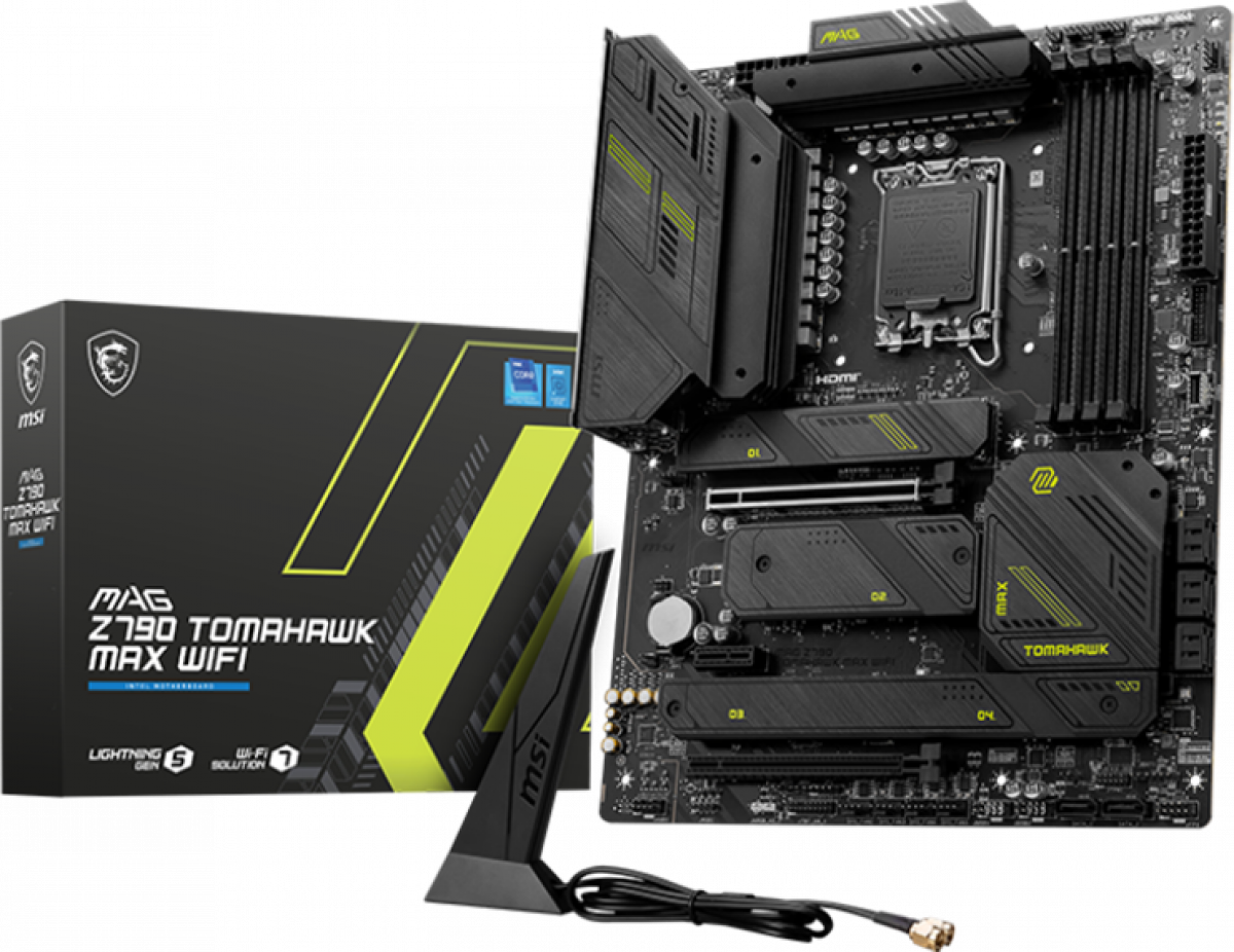 Дънна платка MSI MAG Z790 TOMAHAWK MAX WiFi, ATX, Socket LGA 1700, 4x DDR5, 4x M.2 slotsна ниска цена с бърза доставка - BestPC.BG