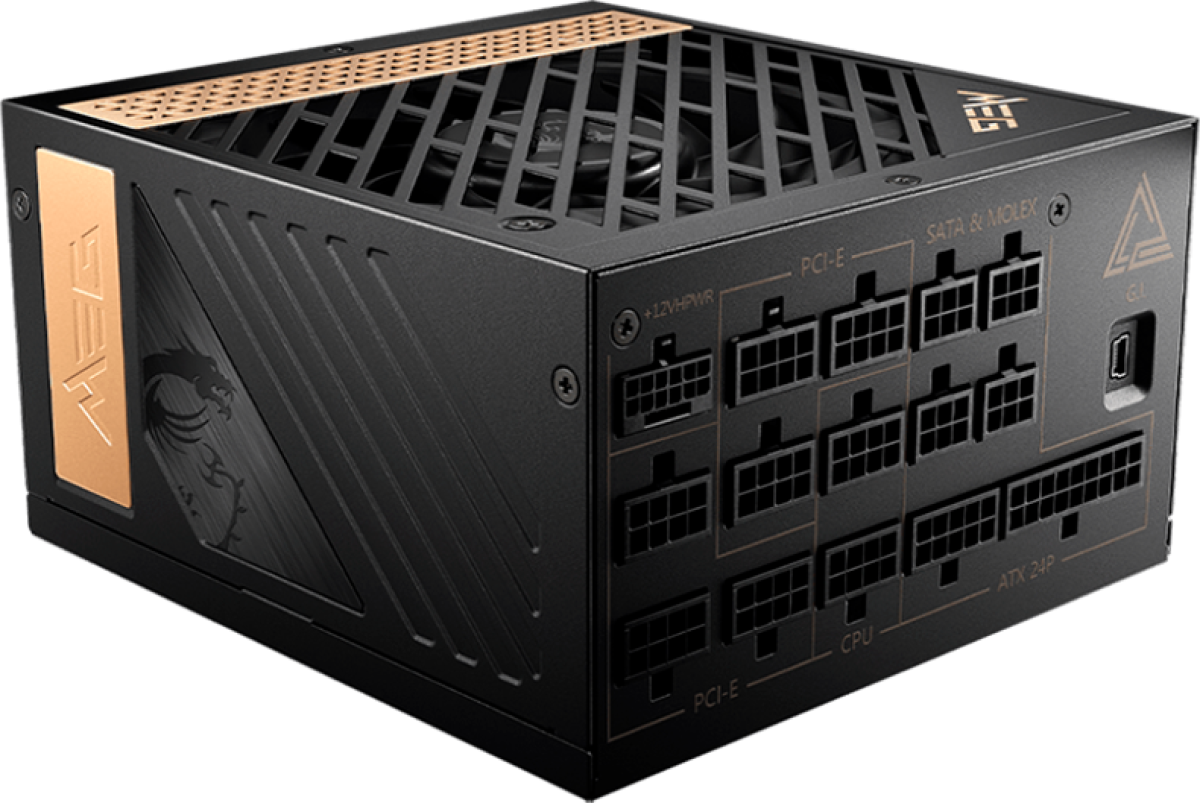 Захранване MSI MEG Ai1300P, 1300W, 80+ Platinum, ATX, 160 x 150 x 86 мм, черен цвятна ниска цена с бърза доставка - BestPC.BG