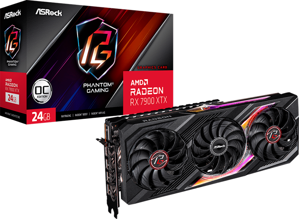 Видеокарта Asrock Radeon RX 7900XTX, 24GB GDDR6, 3x DP 2.1, 1x HDMI, 3 fan, 384 bit,на ниска цена с бърза доставка - BestPC.BG