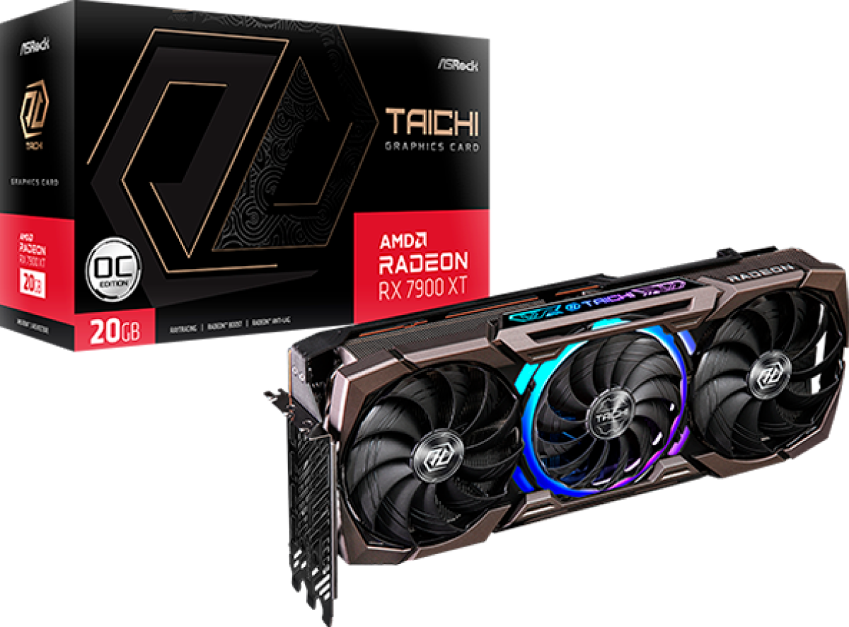 Видеокарта Asrock AMD Radeon RX7900XT Taichi OC, 20GB GDDR6, 320 bit, 3x DP 2.1, 1x HDMI 2.1на ниска цена с бърза доставка - BestPC.BG