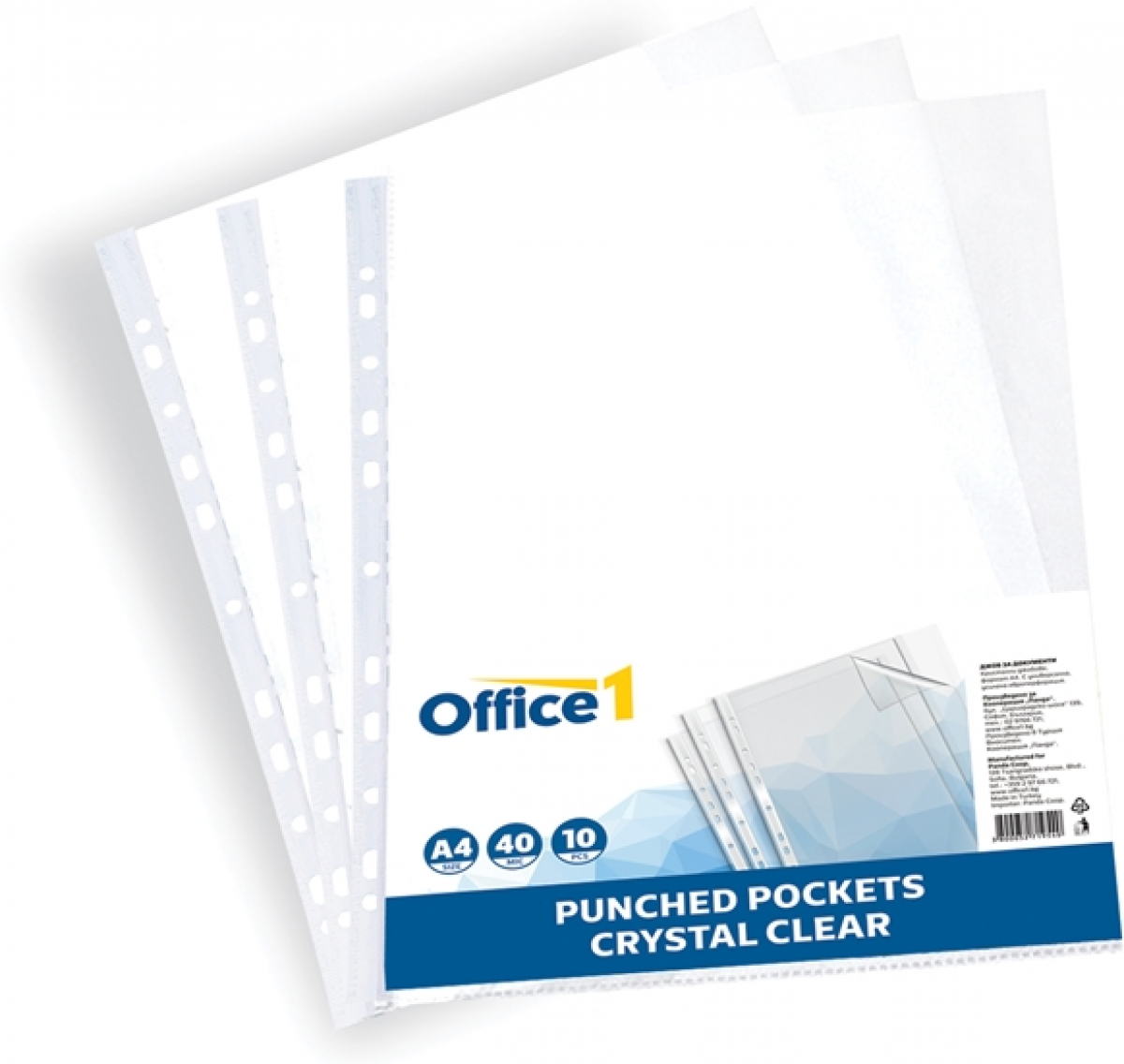 Office 1 Джоб за документи, A4, 40 µm, кристал, 10 брояна ниска цена с бърза доставка - BestPC.BG