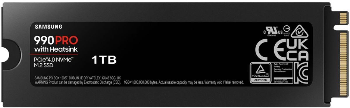 SSD Samsung 990 Pro, 1TB SSD, M.2 NVMe PCIe 4.0, m2 2280, Heatsink,на ниска цена с бърза доставка - BestPC.BG