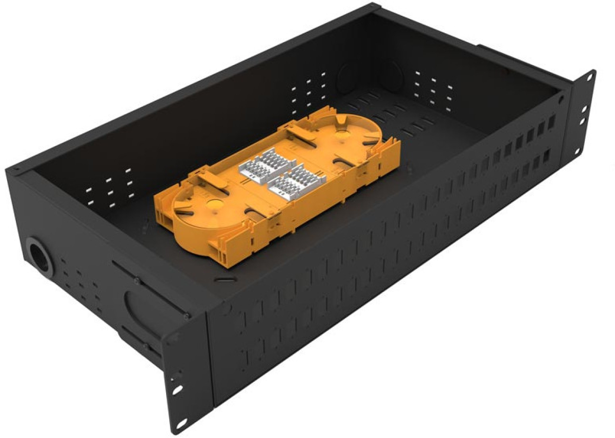 Оптичен пач панел 2U ODF за 48 SC симплексни адаптера, незареденна ниска цена с бърза доставка - BestPC.BG