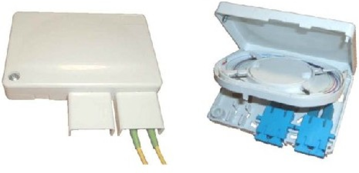 Оптична розетка за 4 влакна -2 SC дуплексни адаптера-, 80x120x25 mmна ниска цена с бърза доставка - BestPC.BG