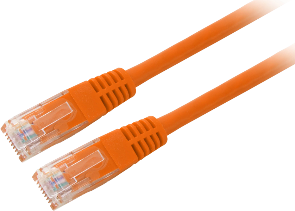 Пач корда категория 6 RJ45, неекранирана U-UTP, PVC, CCA, оранжева, 5 метрана ниска цена с бърза доставка - BestPC.BG