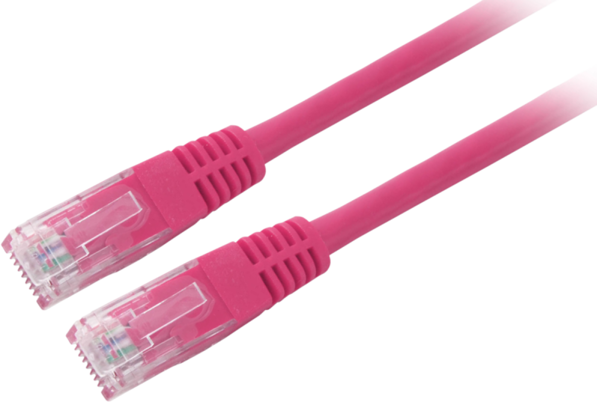 Пач корда категория 6 RJ45, неекранирана U-UTP, PVC, CCA, розова, 3 м.на ниска цена с бърза доставка - BestPC.BG