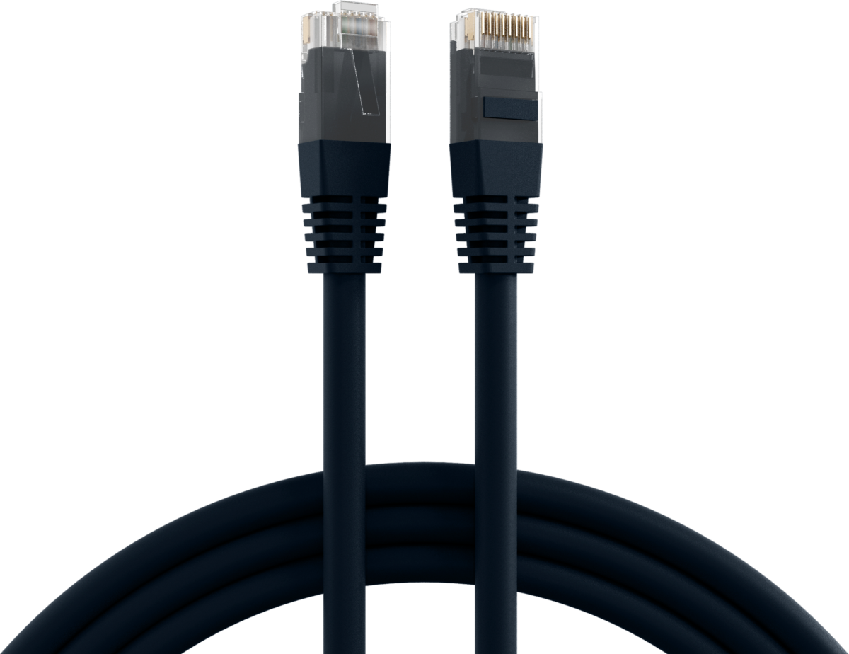 Пач корда категория 6 RJ45, неекранирана U-UTP, PVC, CCA, черна, 2 метрана ниска цена с бърза доставка - BestPC.BG