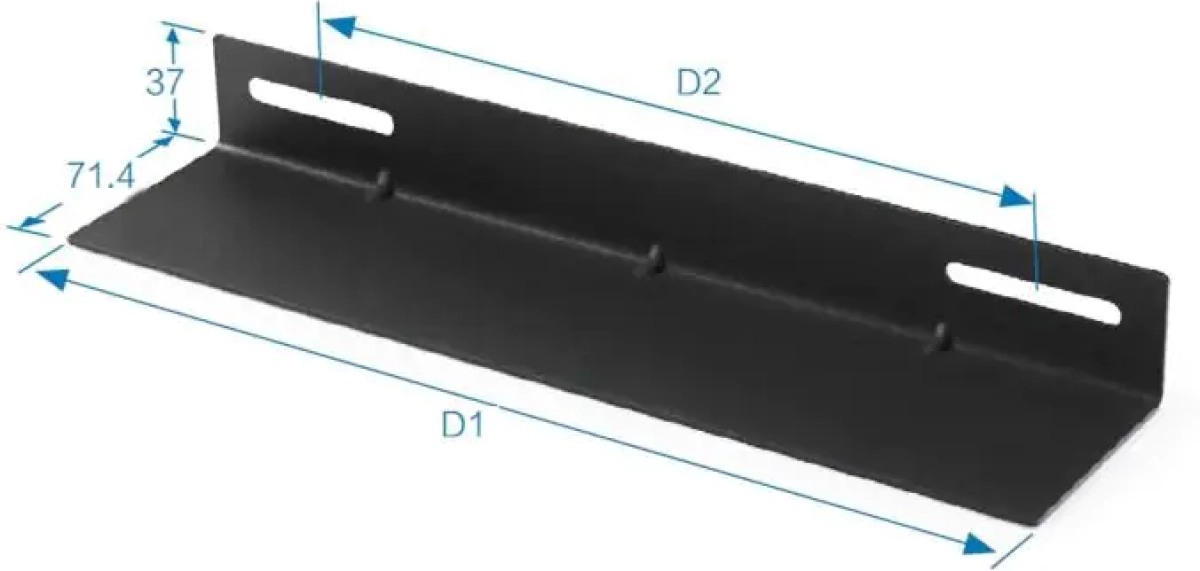 Аксесоар за шкаф L-образни профили за задържане на оборудване в шкаф, 650 мм, чернина ниска цена с бърза доставка - BestPC.BG