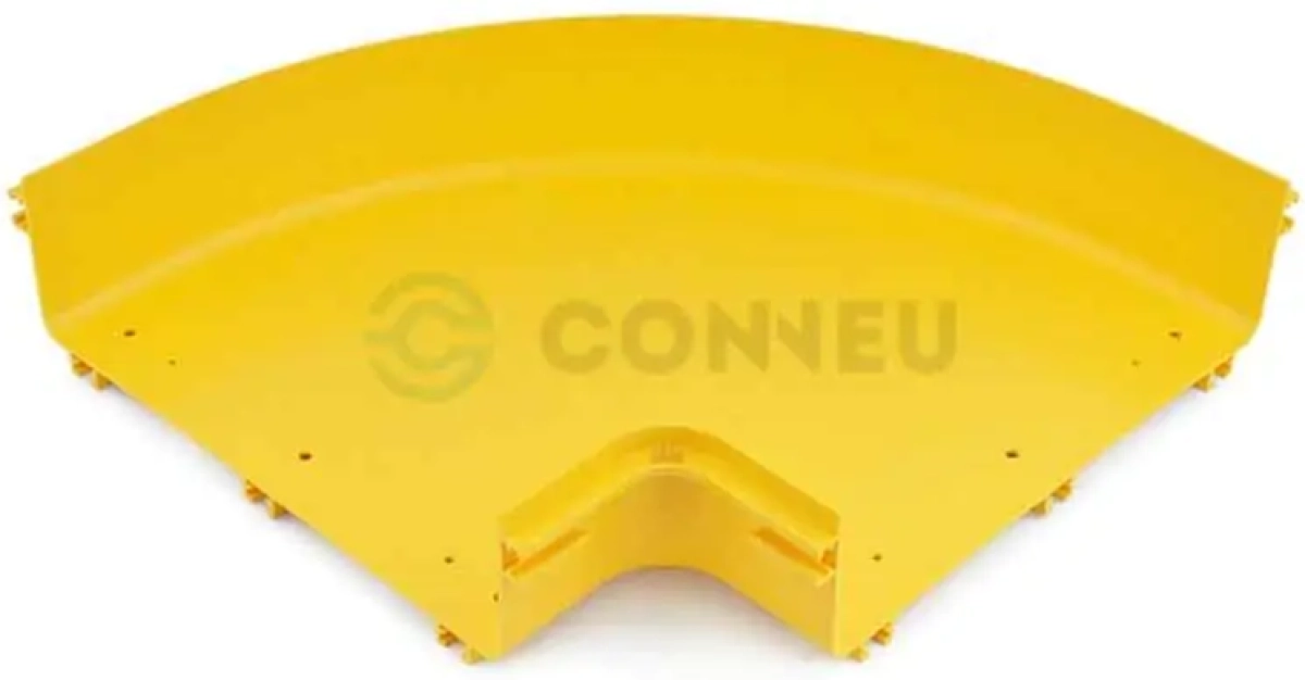 Елемент Хоризонтален ъгъл за жълта кабелна скара 360 мм Conneu Fiber Racewayна ниска цена с бърза доставка - BestPC.BG