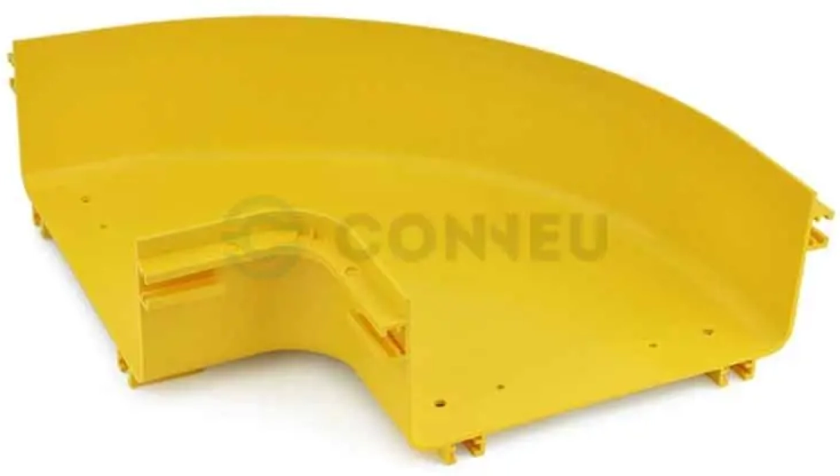 Елемент Хоризонтален ъгъл за жълта кабелна скара 240 мм Conneu Fiber Racewayна ниска цена с бърза доставка - BestPC.BG