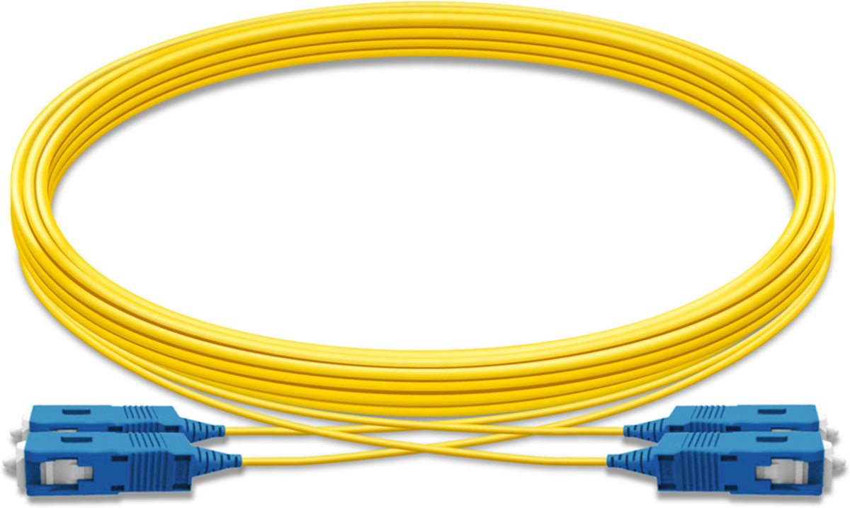 Оптична пач корда Оптичен пач кабел SC-UPC-SC-UPC, дуплекс, сингъл мод OS2, 2 мм, 20 метрана ниска цена с бърза доставка - BestPC.BG