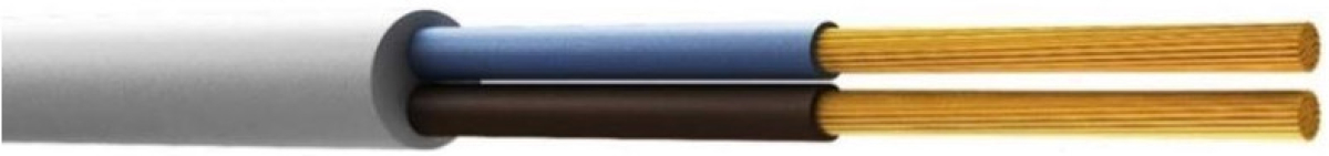 H05VV-F ШВПС кабел 2x1.00 мм2, бял, 100 м.на ниска цена с бърза доставка - BestPC.BG