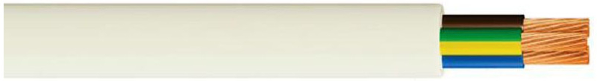 H05VV-F ШВПС кабел 3x1.50 мм2, бял, 100 метрана ниска цена с бърза доставка - BestPC.BG