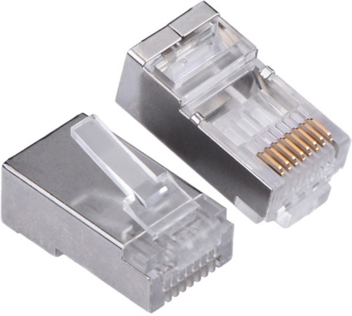 Конектор кат. 6, FTP, RJ45 8P8C, за кръгъл кабел, без водачна ниска цена с бърза доставка - BestPC.BG