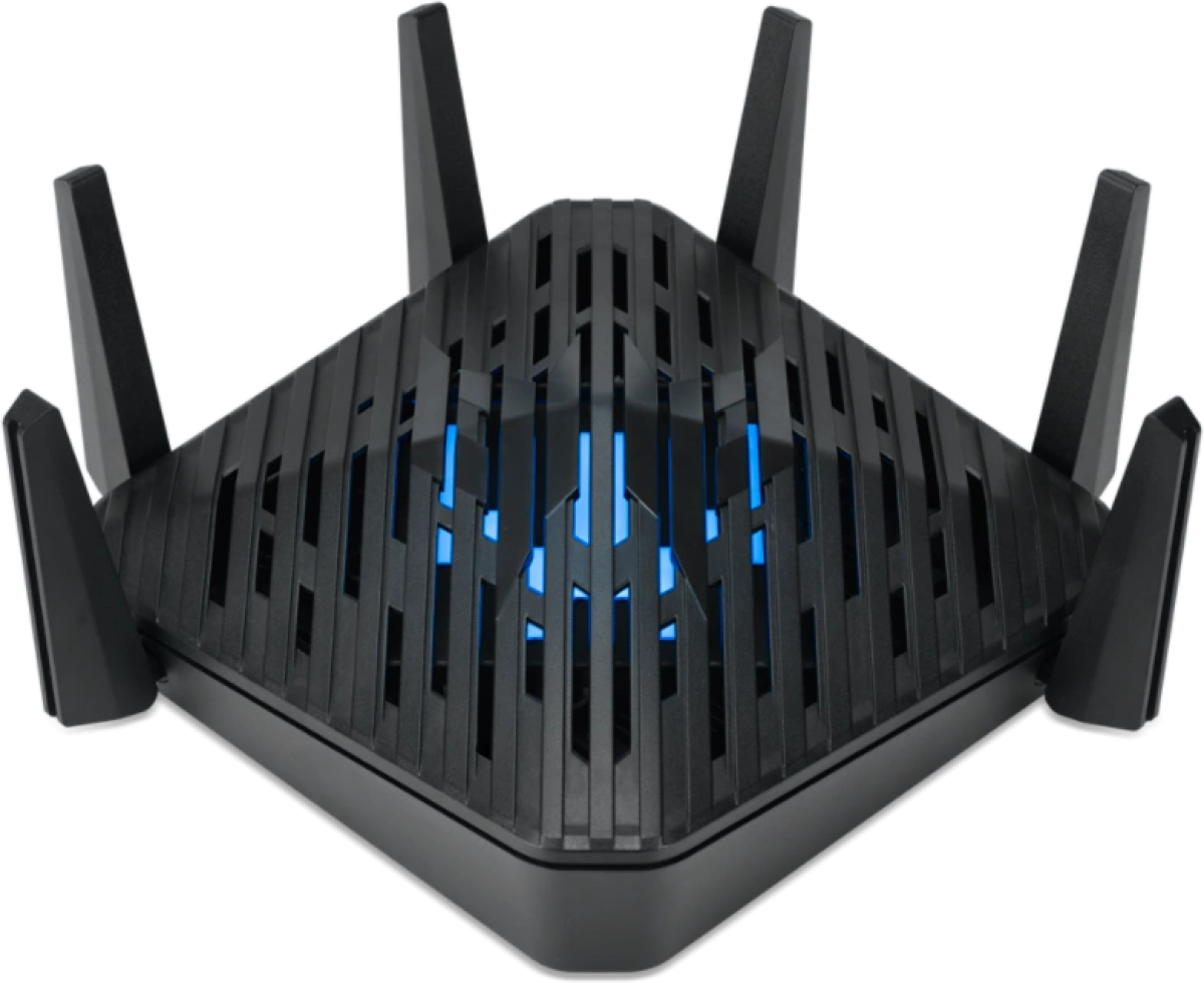 Безжичен рутер Acer Predator Connect W6, 7800 Mbps, 6 външни антени, 1х USB 3.0, черенна ниска цена с бърза доставка - BestPC.BG