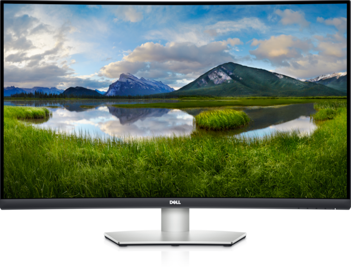 Монитор Dell S3221QSA Curved 32" 3840 x 2160 4K, VA, 4ms, 60Hz, 2x HDMI 2.0, 1x DP 1.2, сивна ниска цена с бърза доставка - BestPC.BG