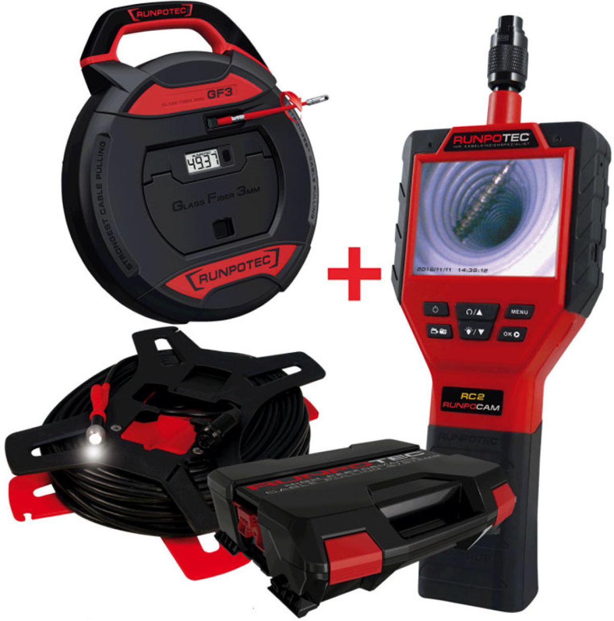 Инструмент/Тестер Комплект камера RC2 30 м и проволка GF3 30 м с цифров брояч на метрина ниска цена с бърза доставка - BestPC.BG