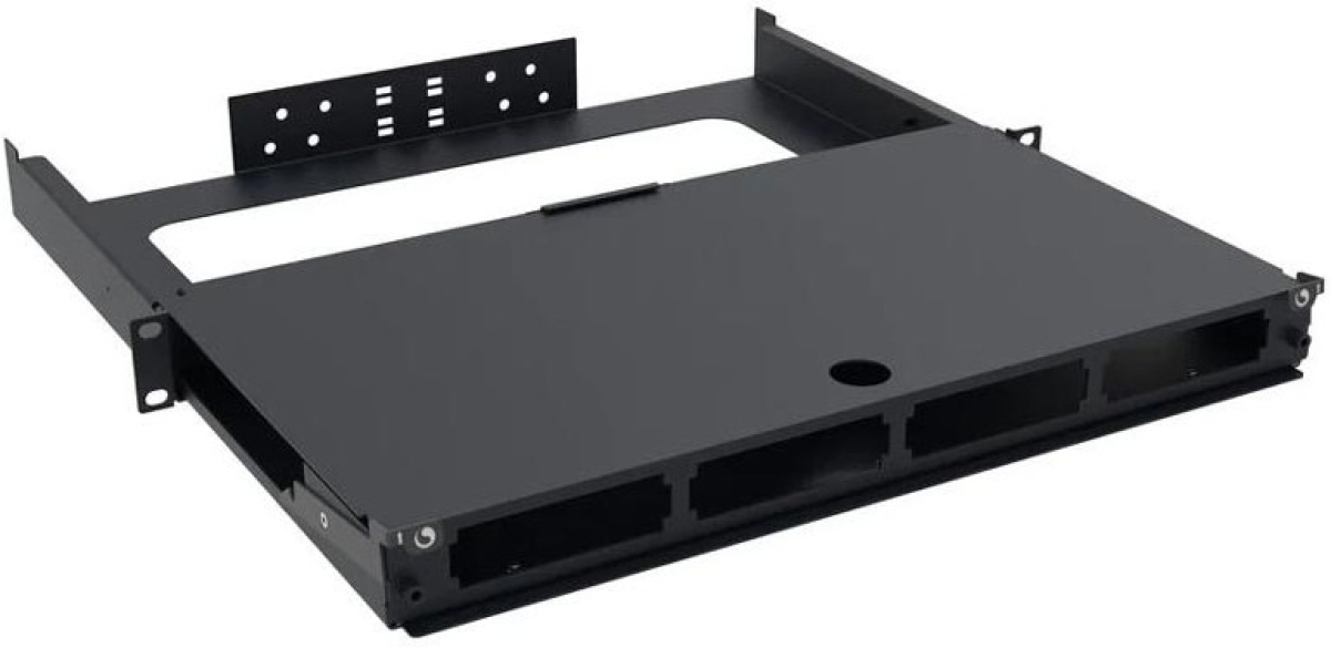 Оптичен пач панел за 4xG2 модула, AGILE 1U, изтеглящ се, черенна ниска цена с бърза доставка - BestPC.BG