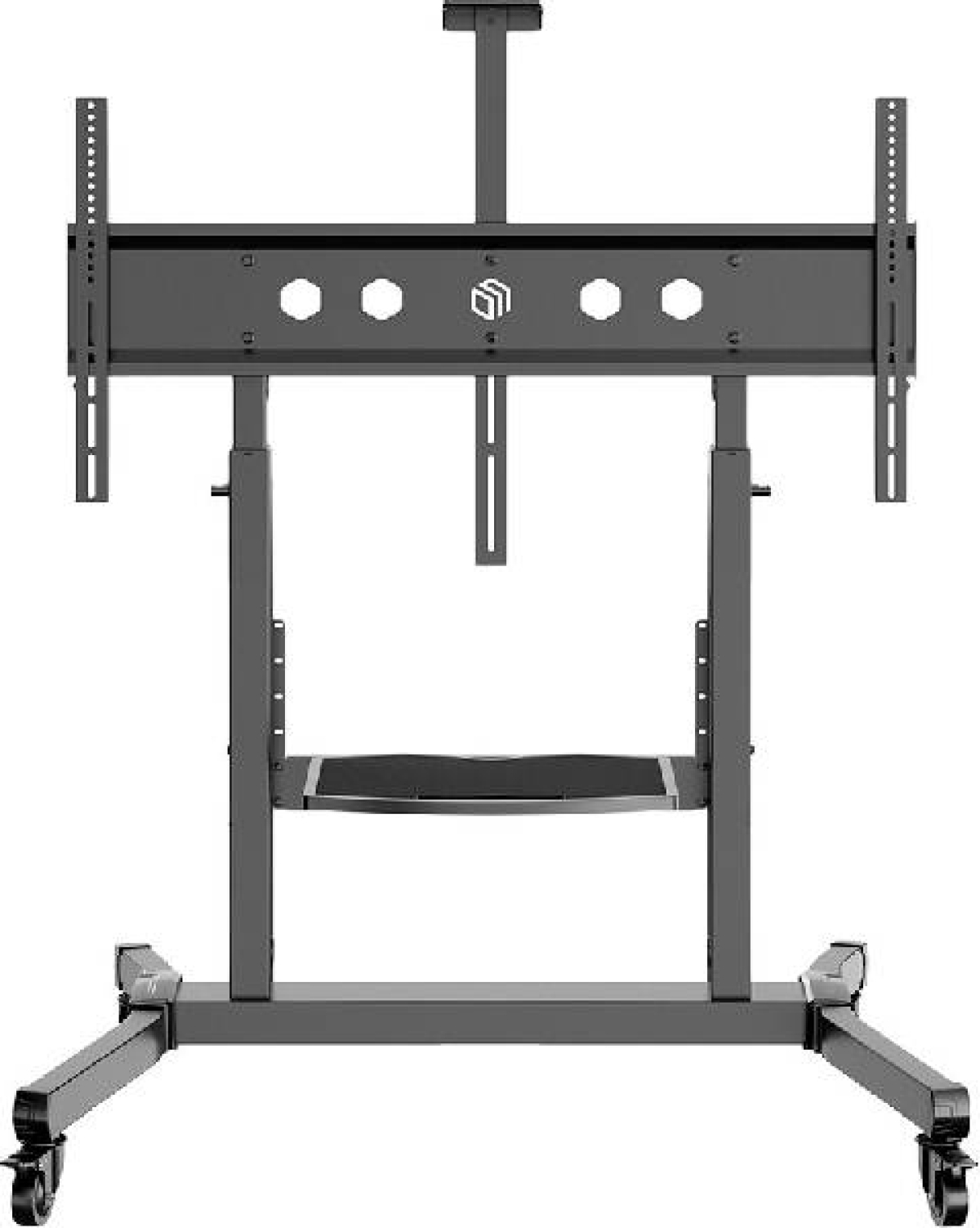 Стойка за телевизор ONKRON Mobile TV Stand Rolling TV Cart за 50 до 100-инчови екрани до 120 кг, Черенна ниска цена с бърза доставка - BestPC.BG