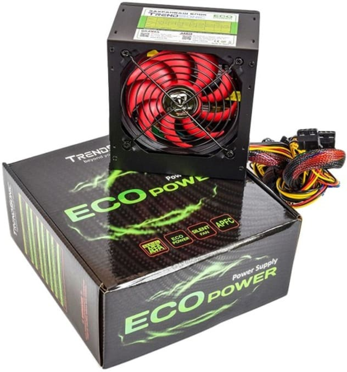 Захранване Захранване TRENDSONIC Eco Power 600W, PCIE6+2P, 120mmна ниска цена с бърза доставка - BestPC.BG