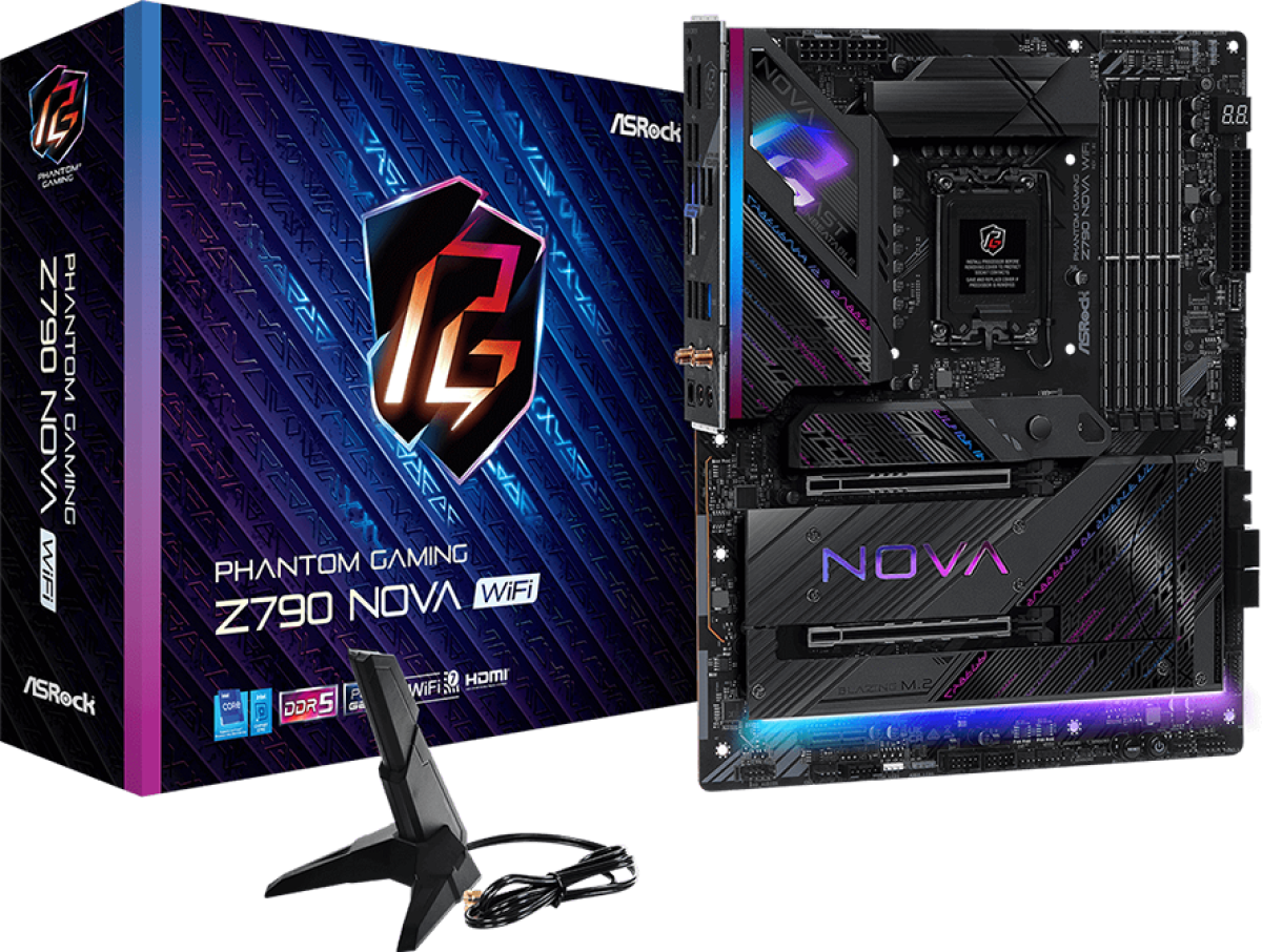 Дънна платка Asrock MB Desktop Z790 Nova Wi-Fi, LGA1700, 4x DDR5, 1x HDMI, 1x DP, ATXна ниска цена с бърза доставка - BestPC.BG