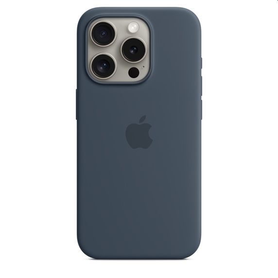 Калъф за смартфон Apple iPhone 15 Pro Silicone Case with MagSafe - Storm Blueна ниска цена с бърза доставка - BestPC.BG