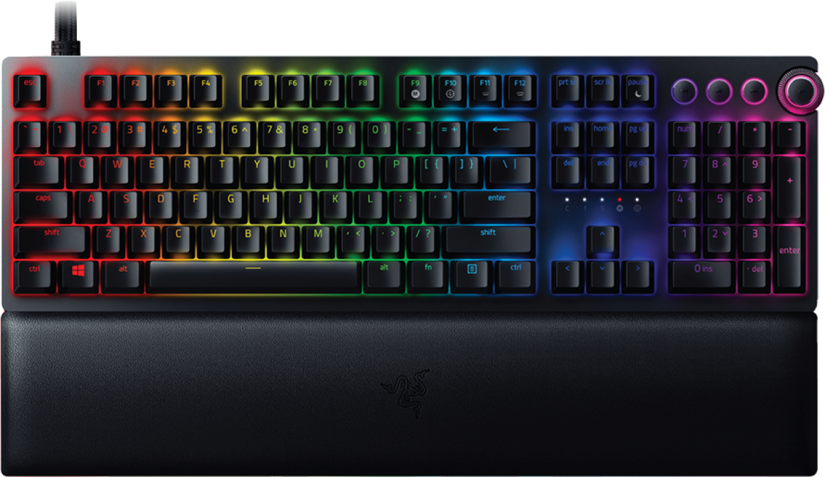 Клавиатура Razer Huntsman V2, с кабел, геймърска, механична, Razer chroma подсветка, черенна ниска цена с бърза доставка - BestPC.BG