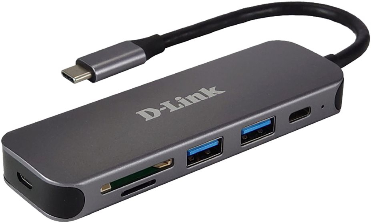 Докинг станция D-LINK 5in1 USB-C Hub with Card Readerна ниска цена с бърза доставка - BestPC.BG