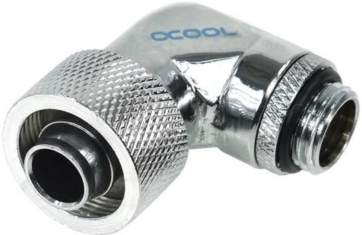 Охлаждане Компресионен фитинг Alphacool, 16-10 - G1-4, 90, Въртящ се, Хромна ниска цена с бърза доставка - BestPC.BG