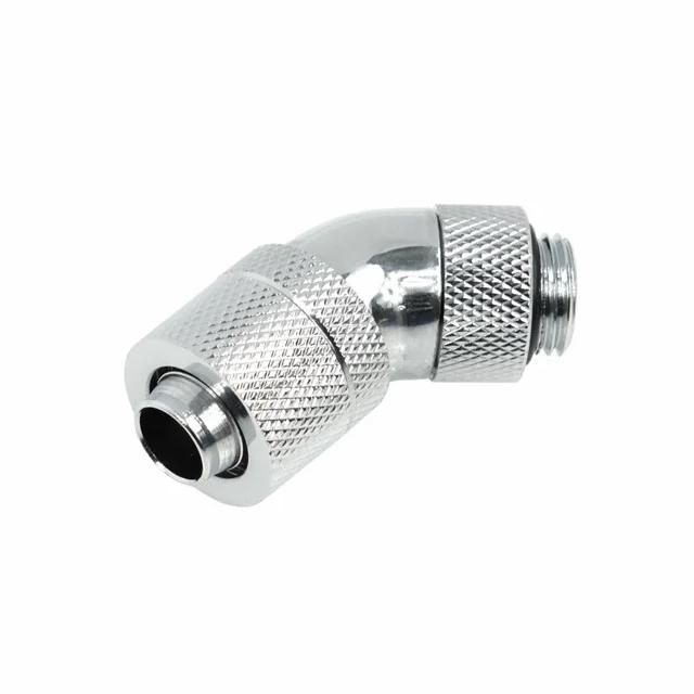 Охлаждане Компресионен фитинг Alphacool HF, 13-10 - G1-4, 45, Въртящ се, Хромна ниска цена с бърза доставка - BestPC.BG