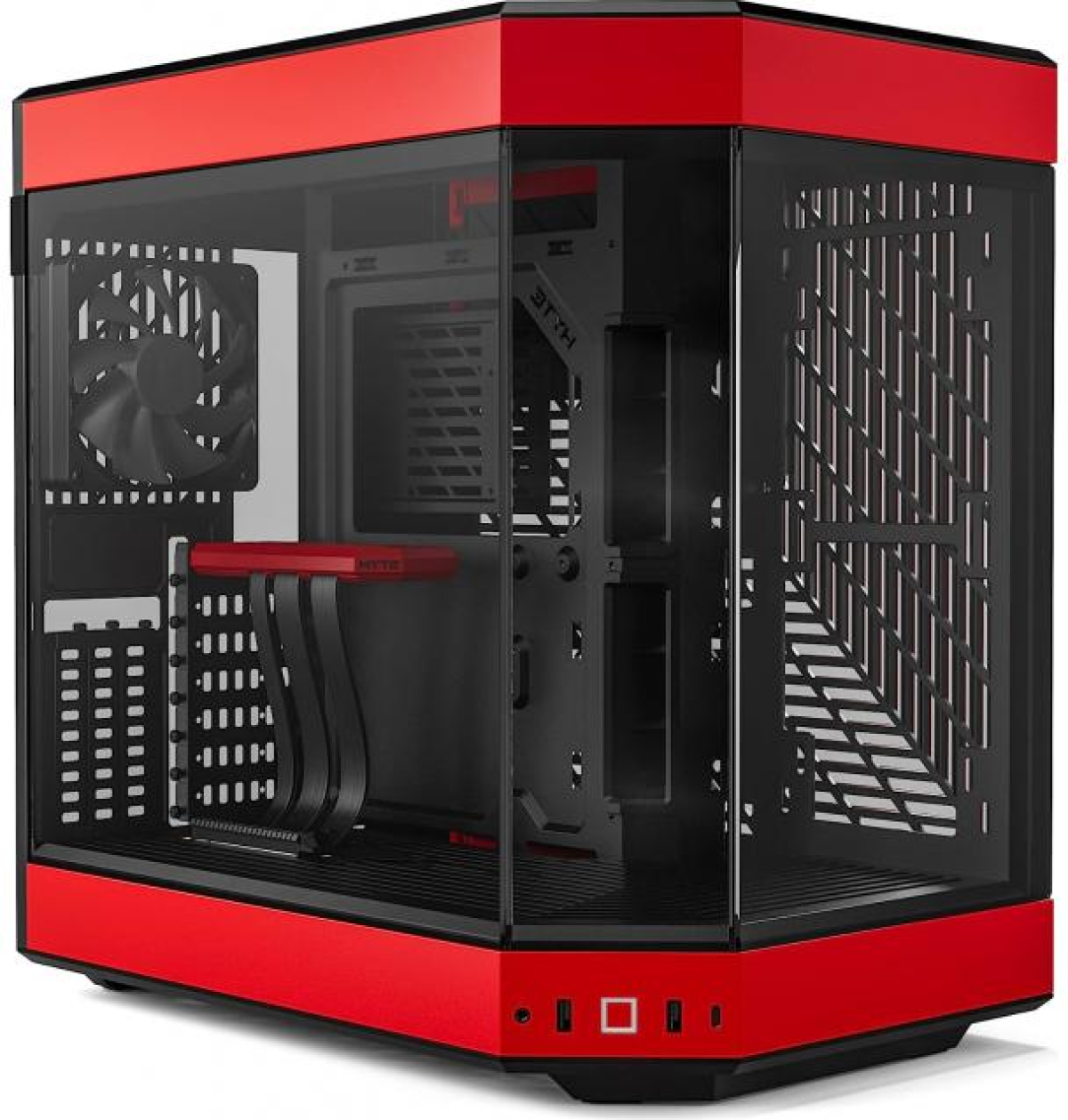 Кутия HYTE Y60 Tempered Glass, Mid-Tower, Черно и Червенона ниска цена с бърза доставка - BestPC.BG
