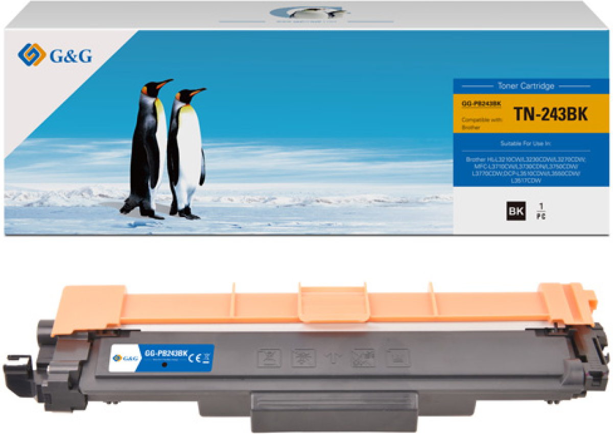 Тонер за лазерен принтер BROTHER TN243BK - Black P№ NT-PB243BK - G&G `1000k`на ниска цена с бърза доставка - BestPC.BG