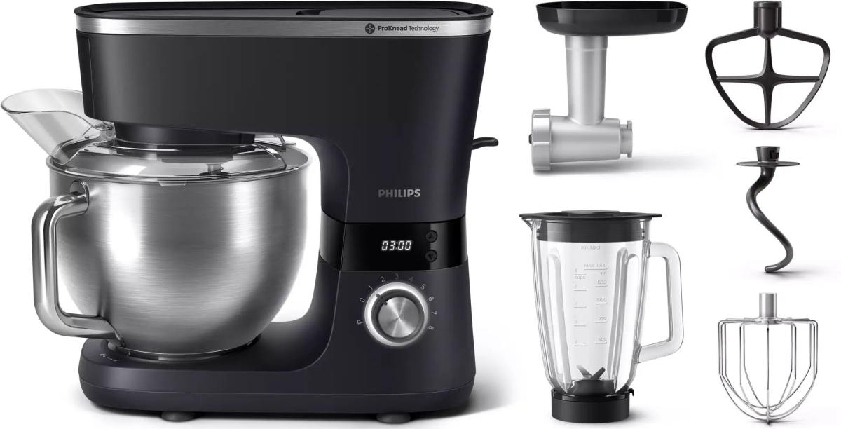Philips Планетарен Миксер 1000W 3в1 блендер месомелачкана ниска цена с бърза доставка - BestPC.BG