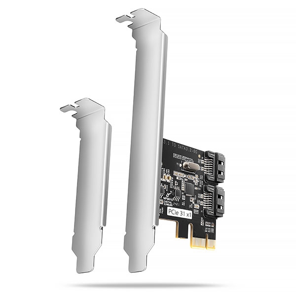 Мрежова LAN карта/адаптер PCI-E Card, 2x SATA, AXAGON PCES-SJ2на ниска цена с бърза доставка - BestPC.BG