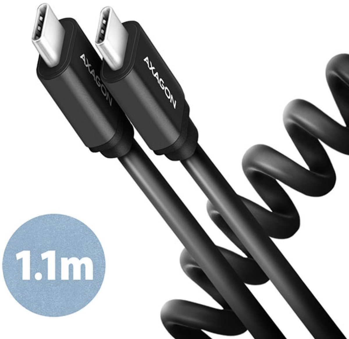 Кабел/адаптер Cable USB2 C-C M-M, 1.1m, 3A, AXAGON BUCM-CM20TBна ниска цена с бърза доставка - BestPC.BG