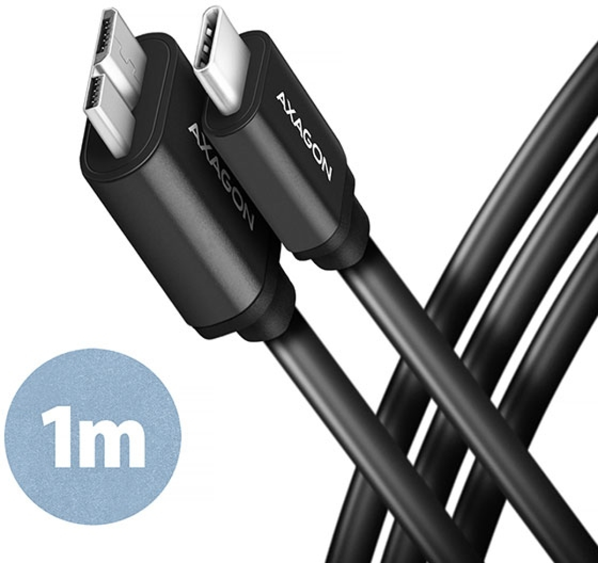 Кабел/адаптер Cable USB3-C-Micro B, M-M, 1m, AXAGON BUMM3-CM10ABна ниска цена с бърза доставка - BestPC.BG