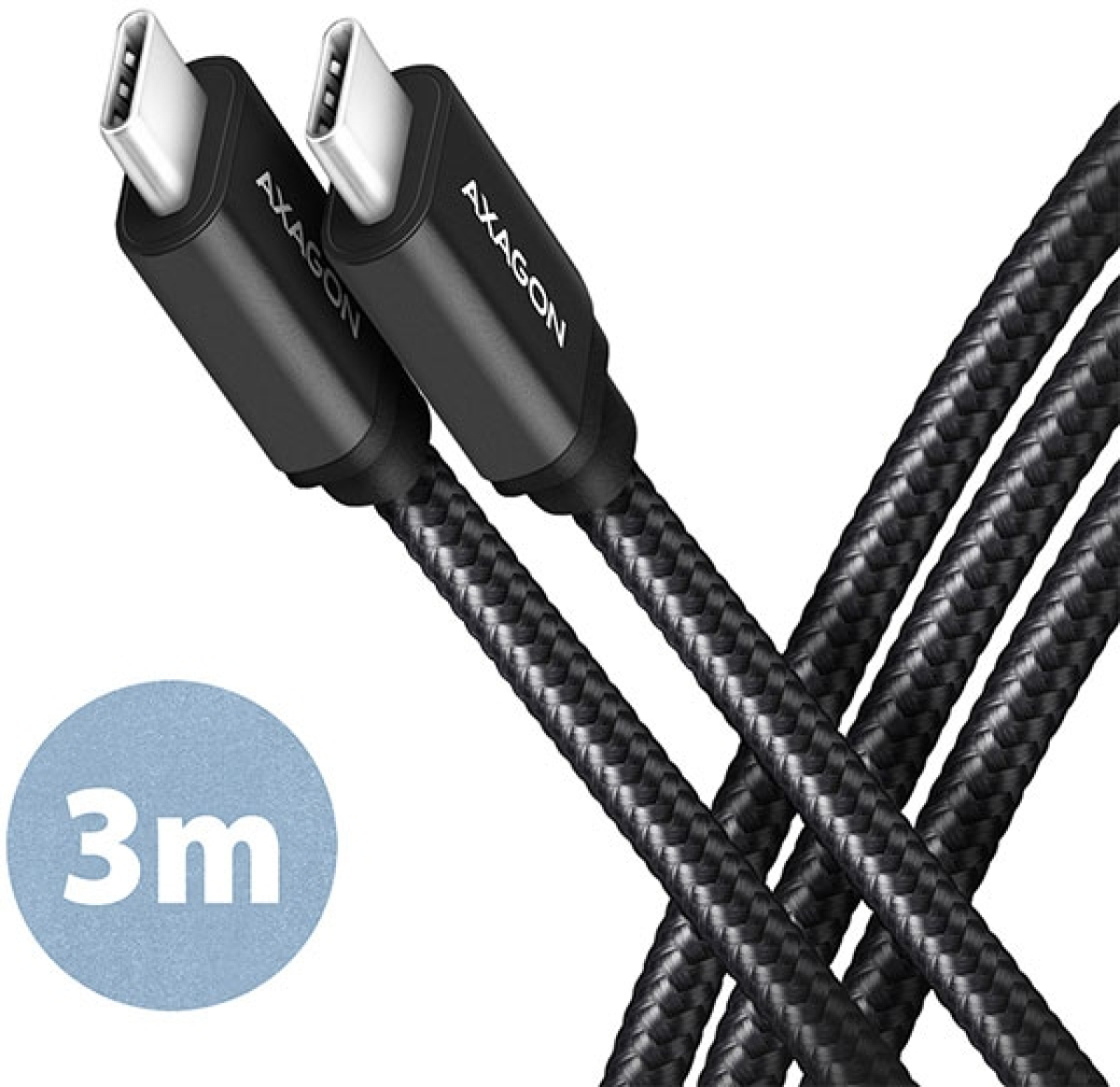 Кабел/адаптер Cable USB3 C-C, M-M, 3m, 3A, AXAGON BUCM3-CM30ABна ниска цена с бърза доставка - BestPC.BG