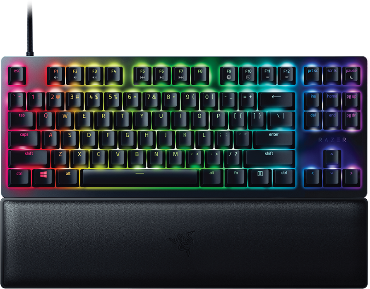 Клавиатура Razer Huntsman V2 Tenkeyless, геймърска, с кабел, RGB подсветка, механични суичовена ниска цена с бърза доставка - BestPC.BG