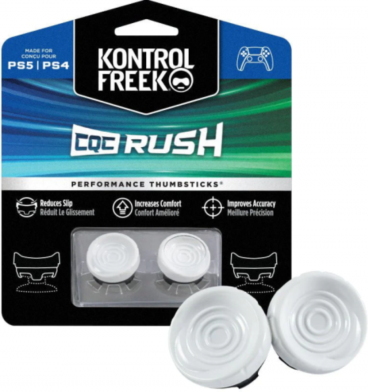 Други Performance Thumbsticks KontrolFreek White CQC Rush PS5 за DualSenseна ниска цена с бърза доставка - BestPC.BG