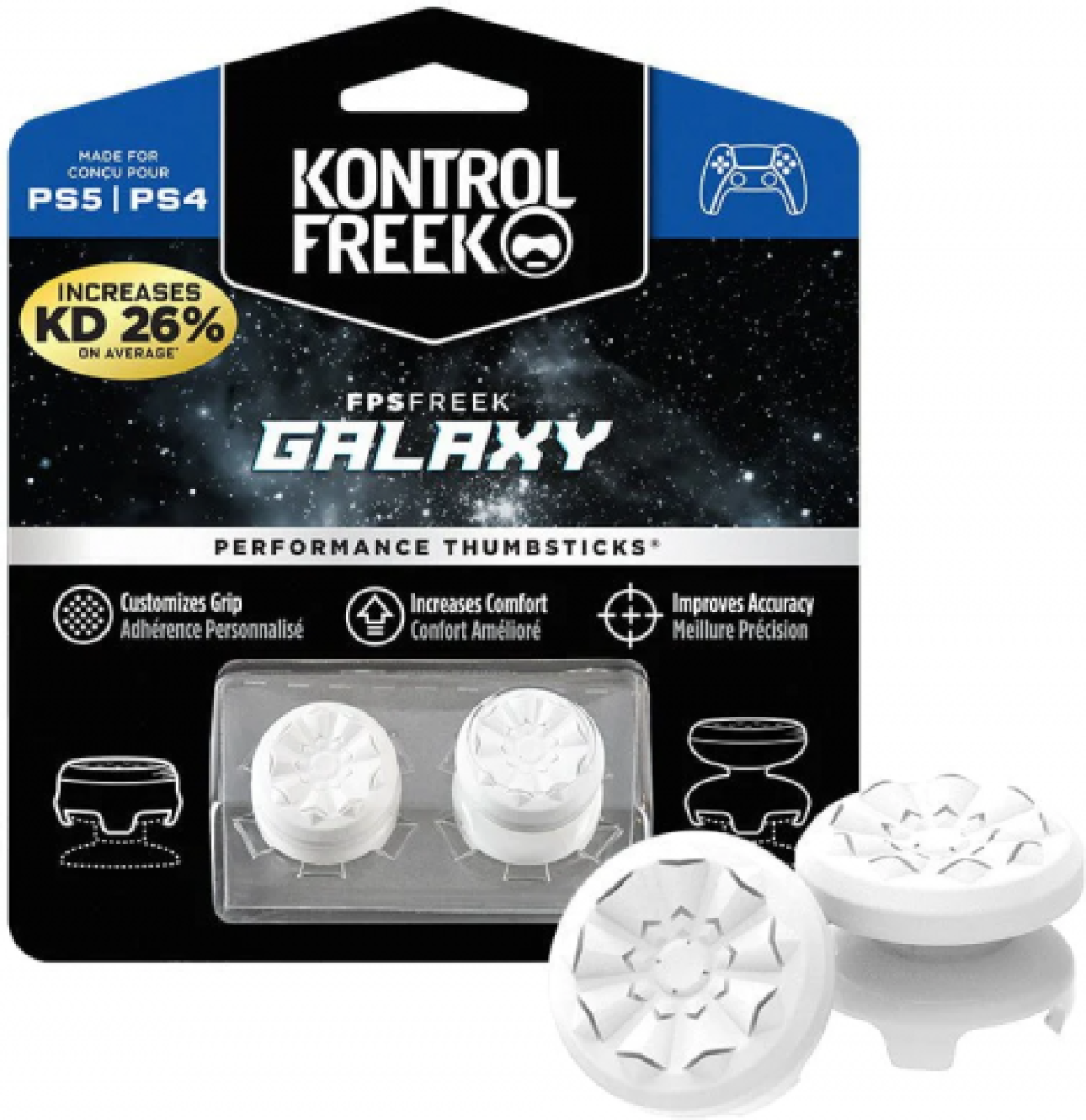 Други Аксесоар KontrolFreek Performance Thumbsticks FPS Freak Galaxy Whiteна ниска цена с бърза доставка - BestPC.BG