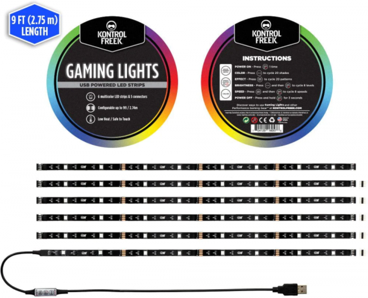 LED Лента RGB лента KontrolFreek Gaming Lights Kit, USB (2.74m)на ниска цена с бърза доставка - BestPC.BG