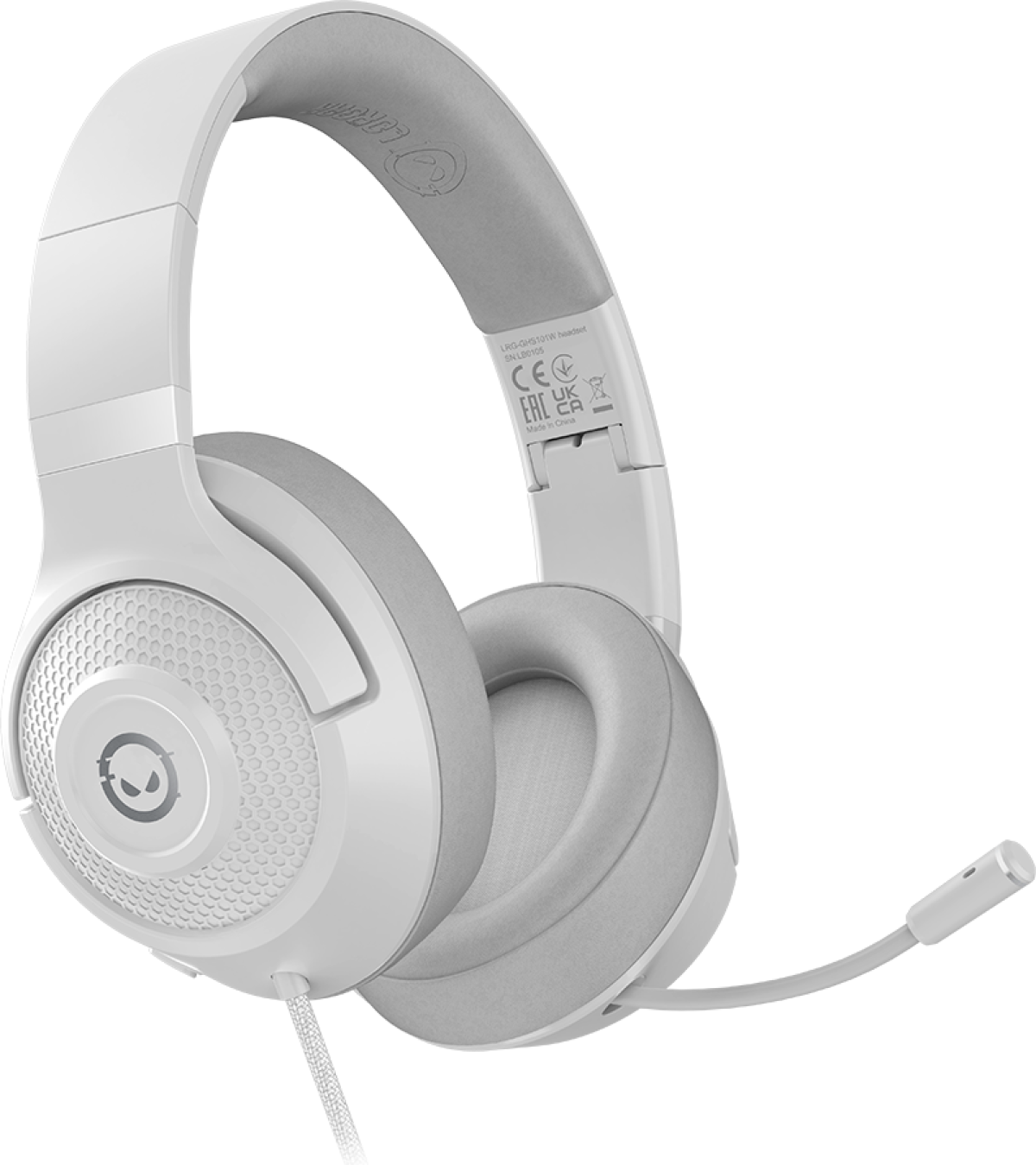 Слушалки Lorgar Noah 101, геймърски, с кабел, вграден микрофон, покриващо ухо, бял цвятна ниска цена с бърза доставка - BestPC.BG