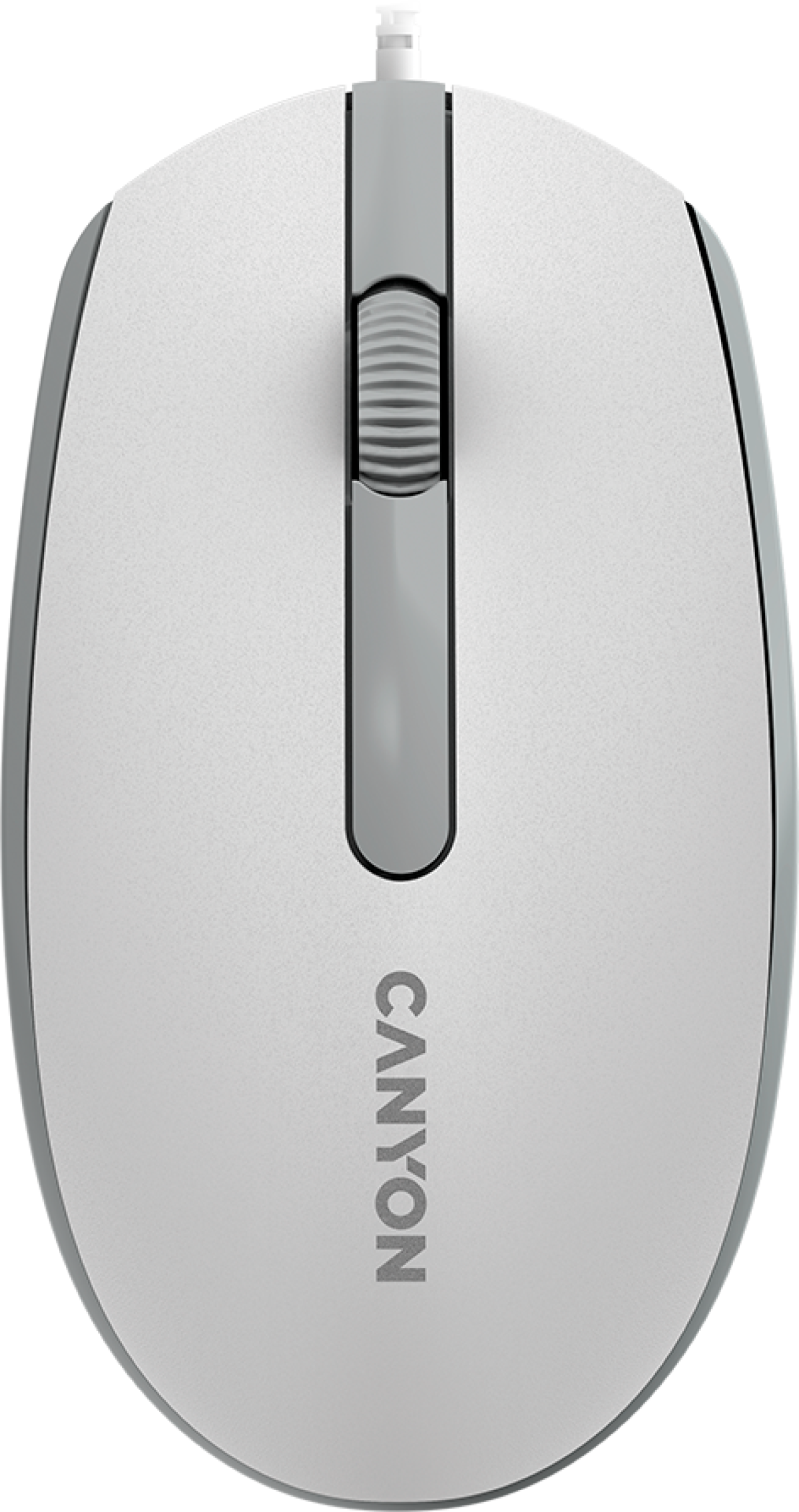 Мишка Canyon M-10, с кабел, 1000 dpi, брой бутони 3, бял/сив цвятна ниска цена с бърза доставка - BestPC.BG