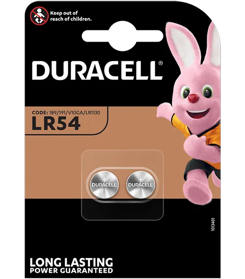 Батерия алкална DURACELL LR1130 LR54 AG10, 2pk блистер 1.5V на ниска цена с бърза доставка - BestPC.BG