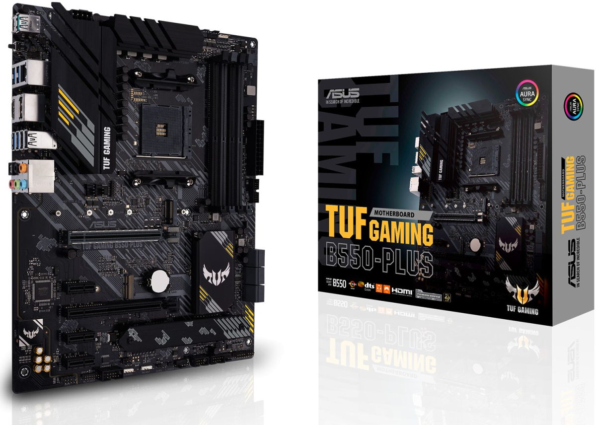 Дънна платка ASUS TUF GAMING B550-PLUS, AM4, 4х DDR4, 3200 MHz, 2500 Mb/s, HDMI, DP, USB Type-C, ATXна ниска цена с бърза доставка - BestPC.BG