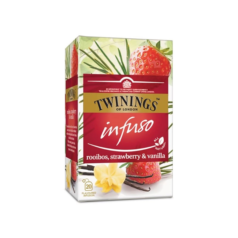 Twinings Чай ''Ройбос, ягода и ванилия'', билков, 2 g, в пакетче, 20 брояна ниска цена с бърза доставка - BestPC.BG